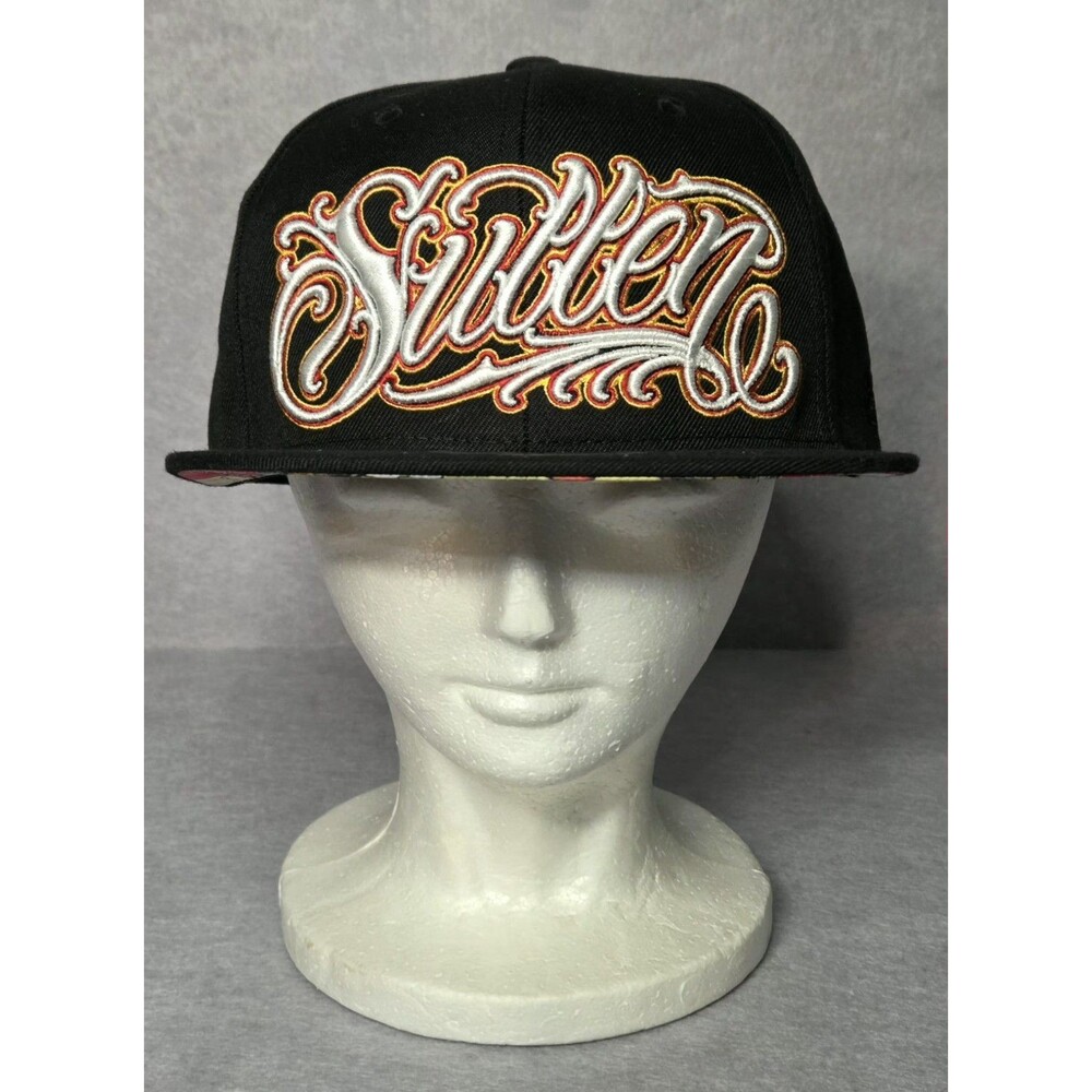SULLEN Art Collective Skull Tattoo Hat Fire Island Black Snapback Adj NWT